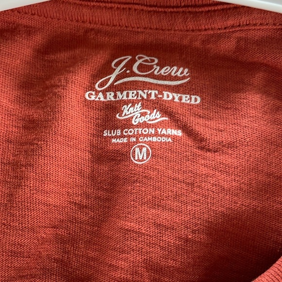 J. Crew Garment-Dyed Knit Goods Rust Long Sleeve T-shirt (Size Medium) - Picture 2 of 5